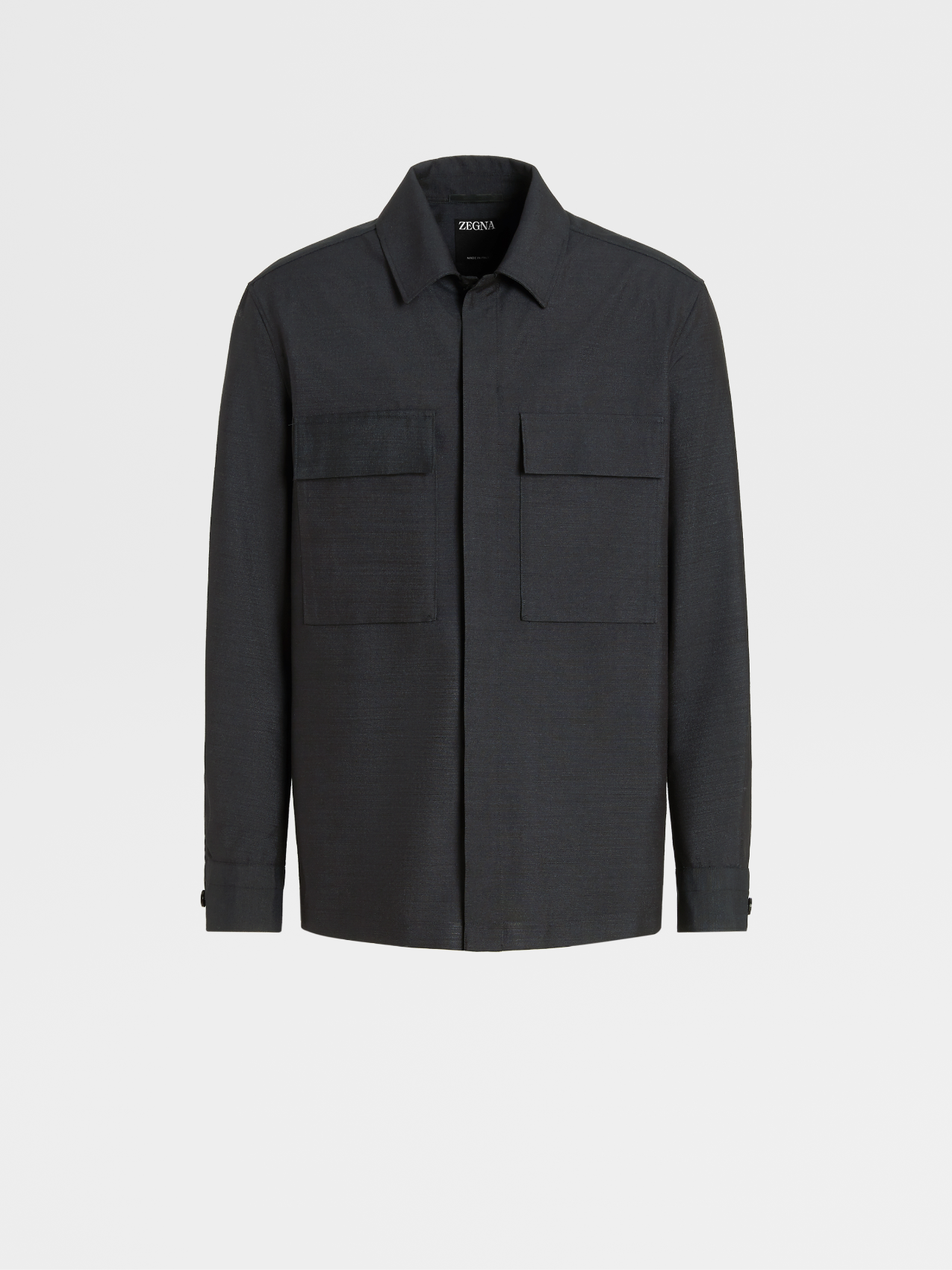 Black Silk Overshirt